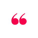 red quote mark icon