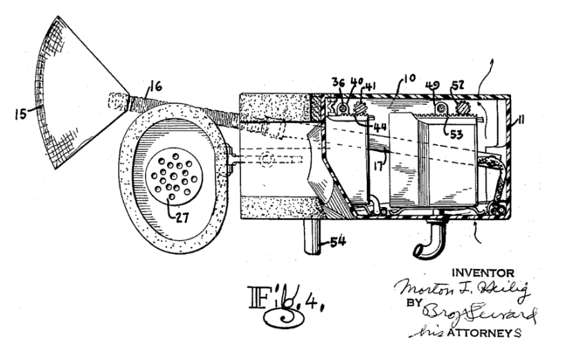 virtual reality history - an image of a patent from inventor Morton Heilig dated 1960.