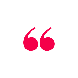 red quote mark icon