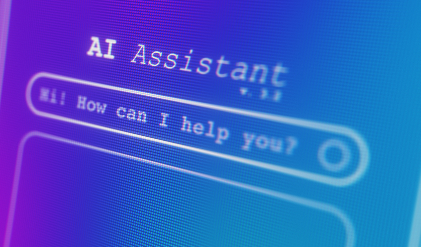 an image of a computer screen with an AI assistant askign questions.